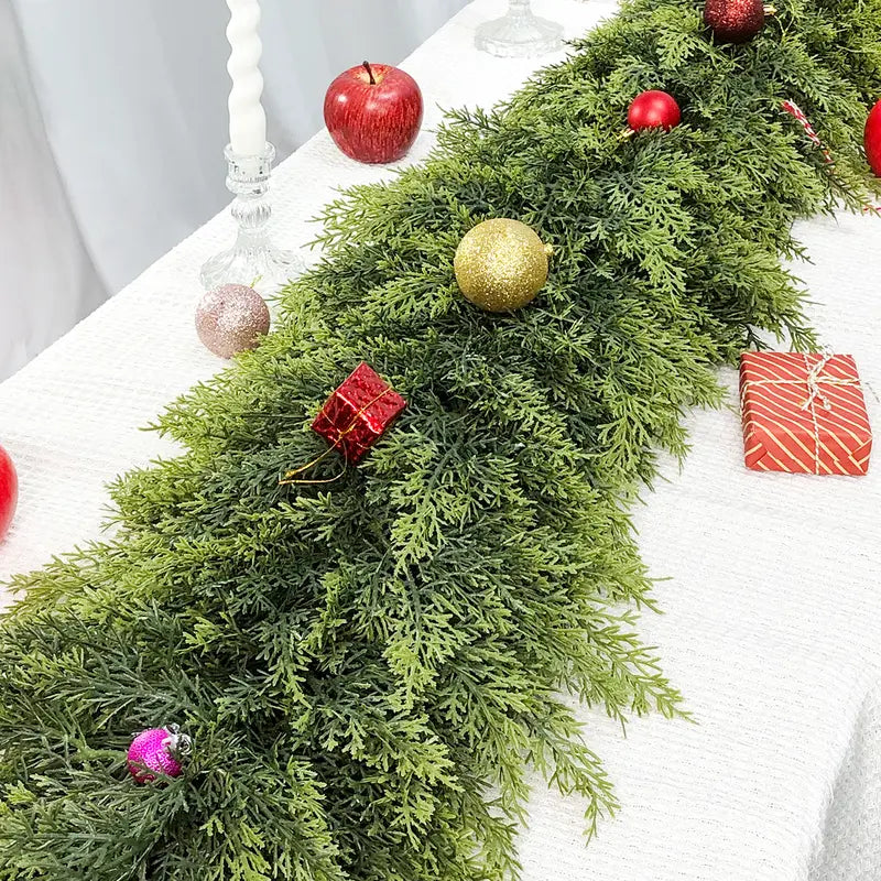 Real Touch Cedar Garland Set