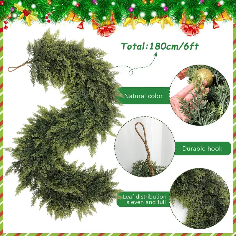 Real Touch Cedar Garland Set
