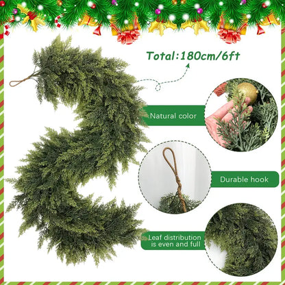 Real Touch Cedar Garland Set