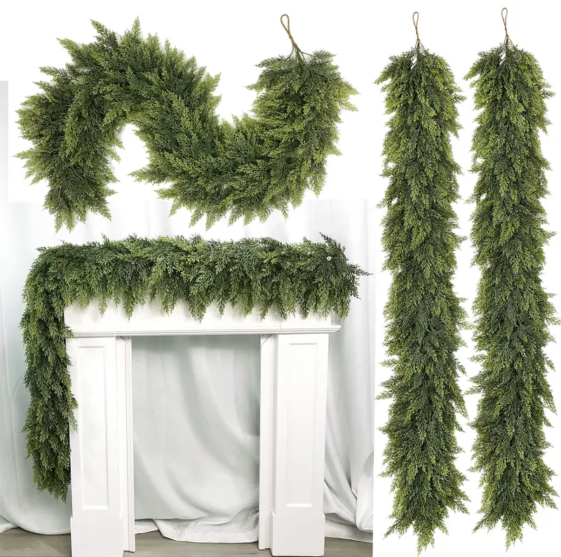 Real Touch Cedar Garland Set