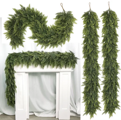 Real Touch Cedar Garland Set