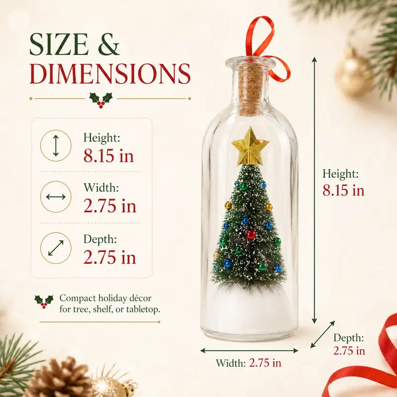 Recordable Christmas Message Bottle Ornament
