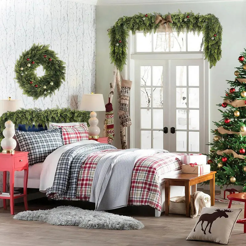 Real Touch Cedar Garland Set