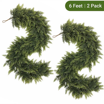 Real Touch Cedar Garland Set